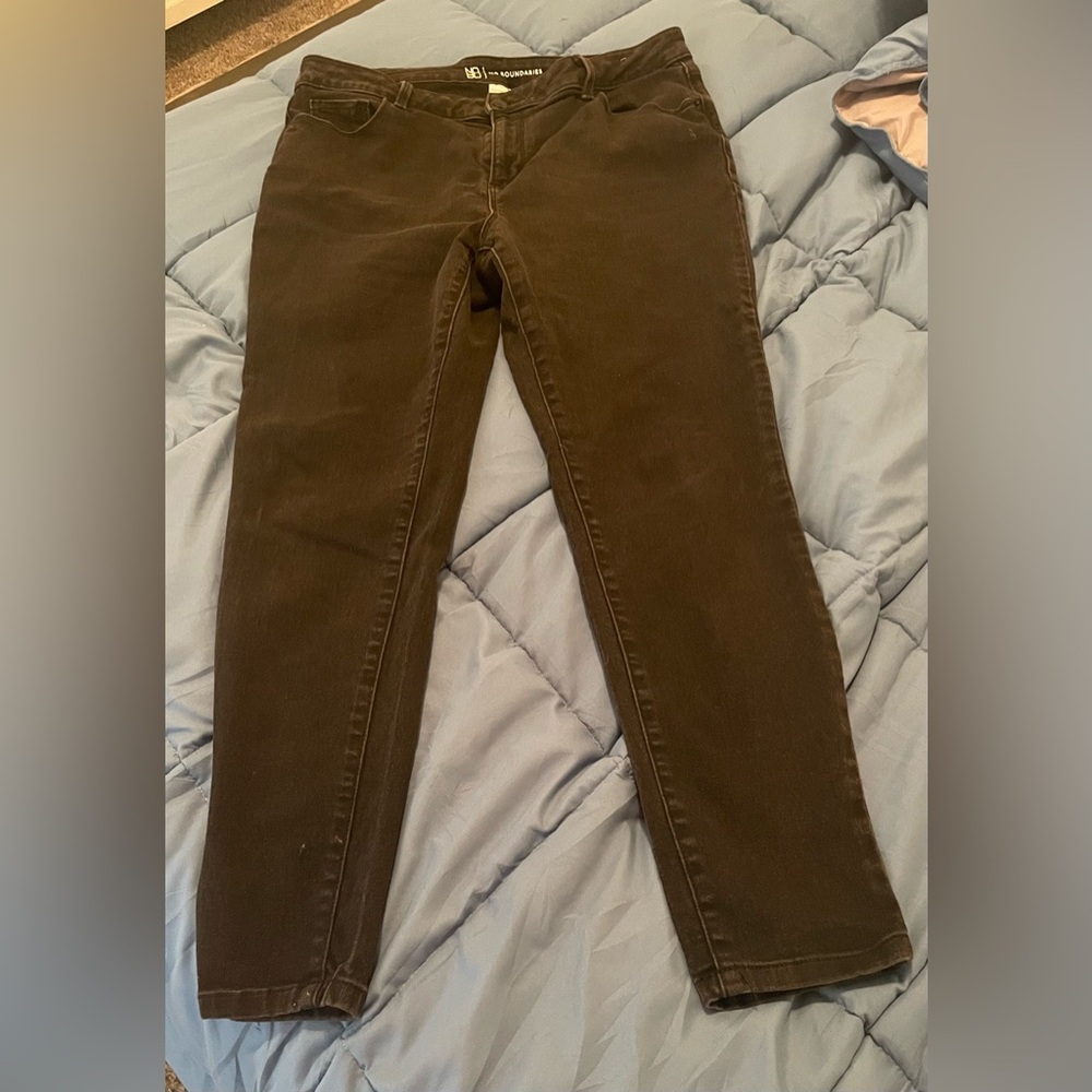 Black denim skinny jeans